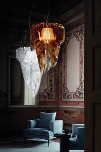 Malé závesné svietidlo Slamp Aria Gold small 2