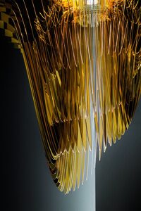 Malé závesné svietidlo Slamp Aria Gold small 3