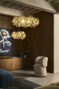 Závesné svietidlo Slamp Clizia 130 Mama Non Mama Gold Transparent Wire Pendant Lamp. small 2