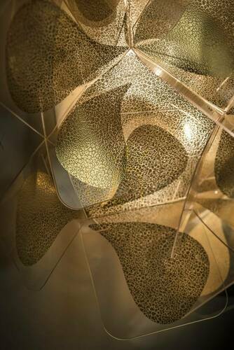 Skontrolujte Závesné svietidlo Slamp Clizia Large Mama Non Mama Gold Transparent Wire Pendant Lamp.