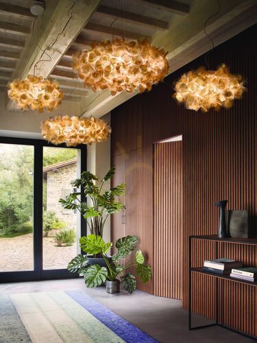 Skontrolujte Závesné svietidlo Slamp Clizia Large Mama Non Mama Gold Transparent Wire Pendant Lamp.