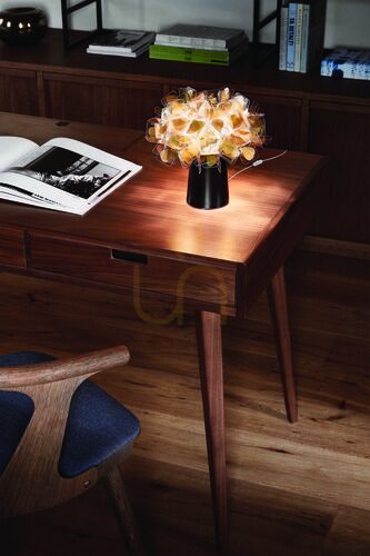 Skontrolujte Slamp Clizia Stolová moderná lampa Mama Non Mama Gold Dark Base.