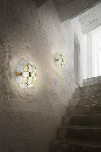 Skontrolujte Nástenné svietidlo Slamp Mida Applique White/Gold