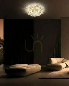Slamp Veli Aurea Stropné/stenové veľké biele/zlaté stropné svietidlo. small 1