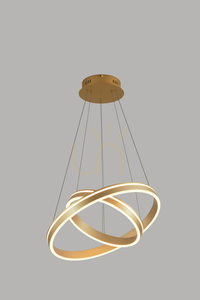 VIVIES - Dvojitá kruhová závesná lampa Aviano small 2