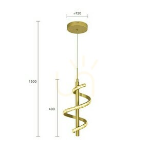 Závesné svietidlo Aviano Claret špirálové LED 9 W matné zlaté 18 cm small 2