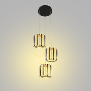 XARA Trojitá okrúhla závesná lampa Aviano small 2