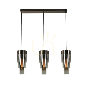 GRANS Rovná trojitá závesná lampa Aviano small 0