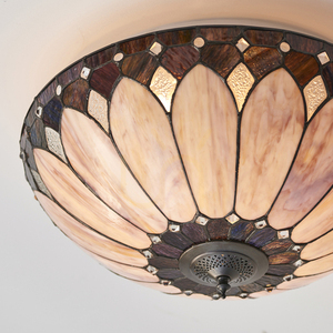 Plafón Tiffany multicolor Interiors Brooklyn 63973, sklo a oceľ, 50 cm small 4