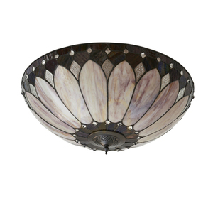 Plafón Tiffany multicolor Interiors Brooklyn 63973, sklo a oceľ, 50 cm small 6