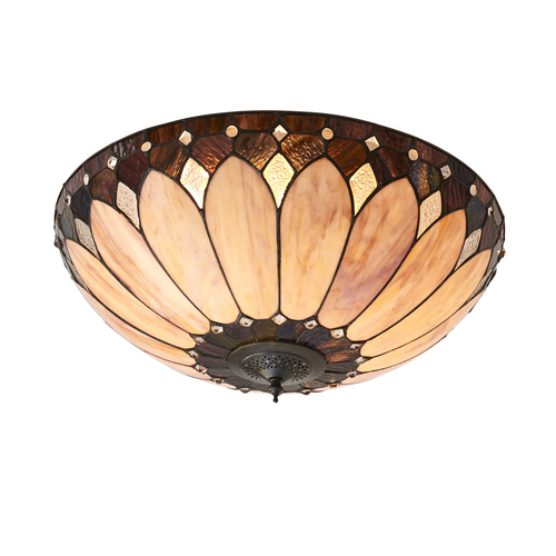 Skontrolujte Plafón Tiffany multicolor Interiors Brooklyn 63973, sklo a oceľ, 50 cm