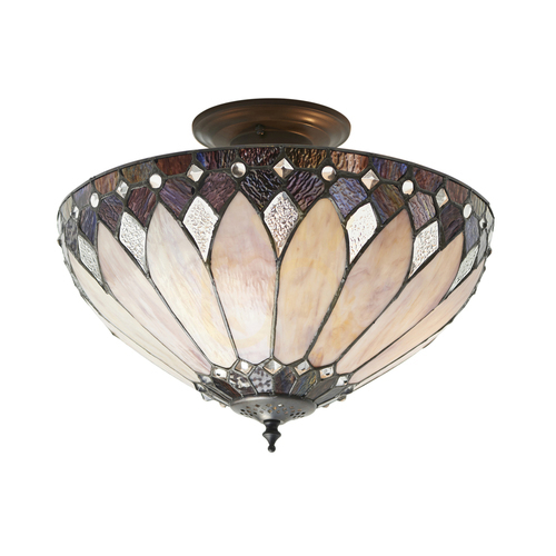 Skontrolujte Viacfarebné stropné svietidlo Brooklyn Tiffany 63978 Interiéry.