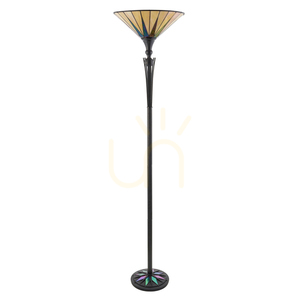 Tmavá hviezda Tiffany Viacfarebná stojaca lampa 64042 Interiéry. small 1