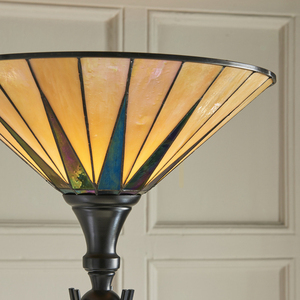 Tmavá hviezda Tiffany Viacfarebná stojaca lampa 64042 Interiéry. small 6