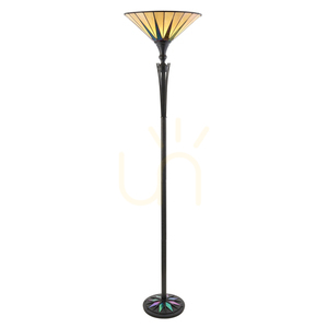 Tmavá hviezda Tiffany Viacfarebná stojaca lampa 64042 Interiéry. small 0