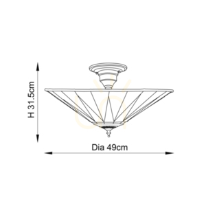 Viacfarebná stropná lampa Dark Star Tiffany 64043 Interiéry. small 1