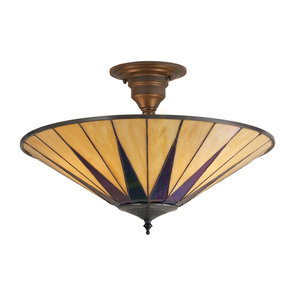 Viacfarebná stropná lampa Dark Star Tiffany 64043 Interiéry. small 0