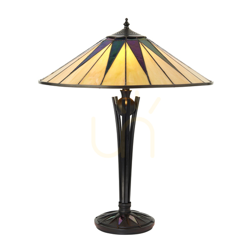 Skontrolujte Tiffany stolová lampa Interiors Dark Star viacfarebná 64045