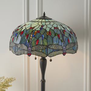 Stojacia lampa Interiors Dragonfly Tiffany modrá 64069 small 4