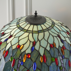 Stojacia lampa Interiors Dragonfly Tiffany modrá 64069 small 7