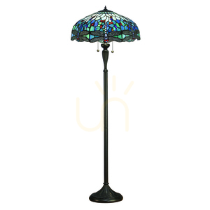 Stojacia lampa Interiors Dragonfly Tiffany modrá 64069 small 0
