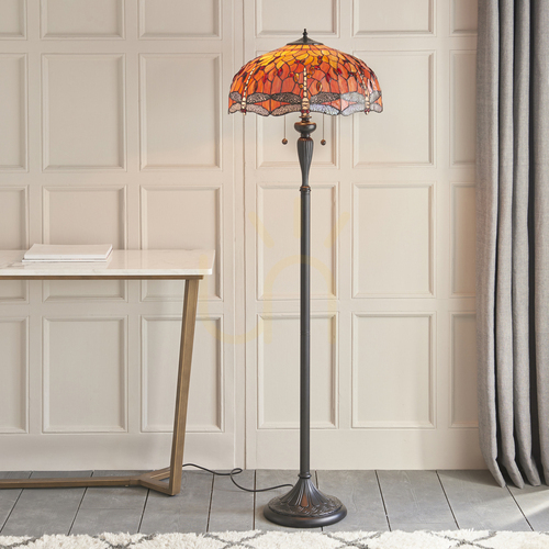 Skontrolujte Stojaca lampa Interiors Dragonfly Tiffany viacfarebná 64070