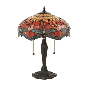 Stolová lampa Dragonfly Tiffany Multicolor 64093 Interiéry. small 1