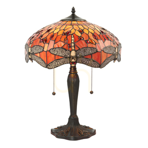 Stolová lampa Dragonfly Tiffany Multicolor 64093 Interiéry. small 0