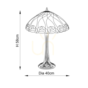 Stolová lampa Interiors Hutchinson Tiffany multicolor 64177 small 2