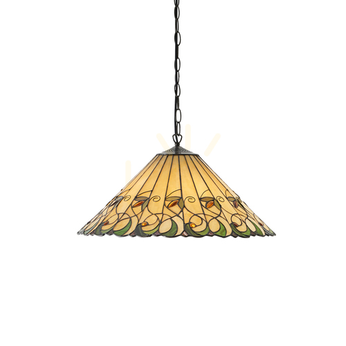 Skontrolujte Prívesná Tiffany lampa Interiors Jamelia multicolor sklo oceľ 64194