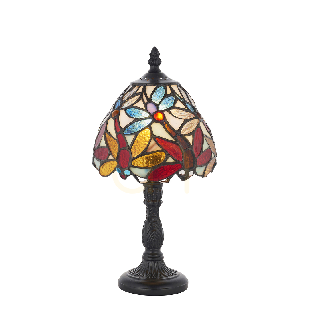 Lorette Tiffany stolová lampa Multicolor 64246 Interiéry.