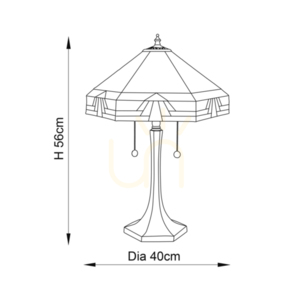 Stolová lampa Nevada Tiffany Multicolor 64286 Interiéry. small 2
