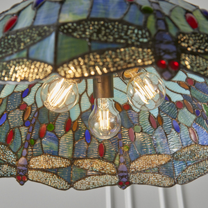 Závesná lampa Interiors Dragonfly Tiffany modrá 3x E27 50 cm 66148 small 8