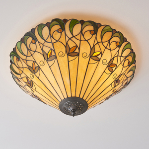 Plafón Interiors Jamelia Tiffany multicolor sklo oceľ 50 cm 70706 small 2