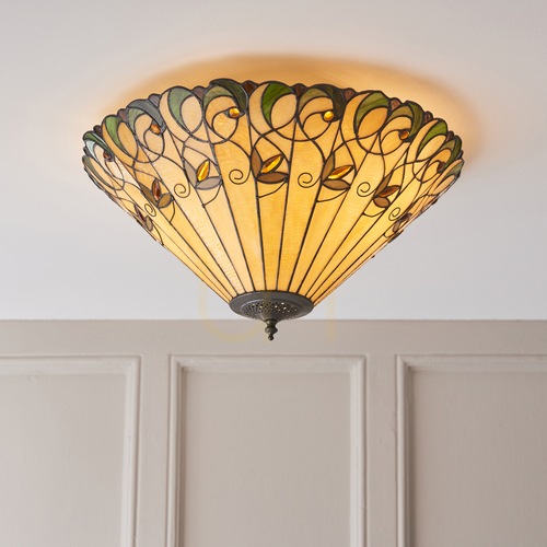 Skontrolujte Plafón Interiors Jamelia Tiffany multicolor sklo oceľ 50 cm 70706