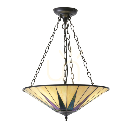 Skontrolujte Závesná lampa Interiors Tiffany multicolor 3xE27 70754