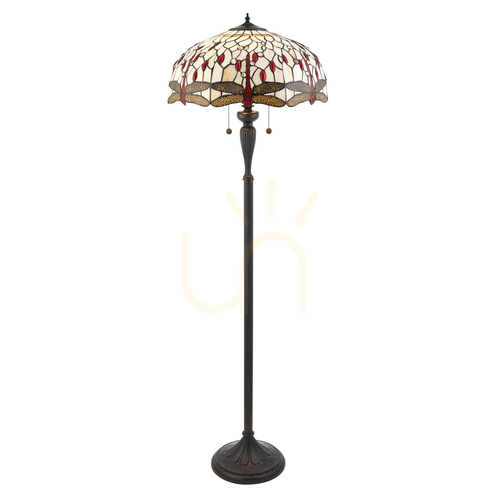 Skontrolujte Stojacia lampa Interiors Dragonfly Tiffany béžová 70940