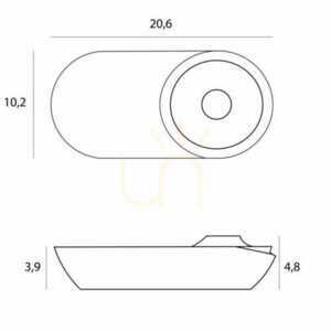 Plafón Max Light Vector C0267 biely LED 10W 3000K 20,6 cm small 3