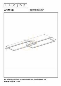 Plafón Lucide ARIANNE čierny LED 23W 1100lm 53104/22/30 small 5