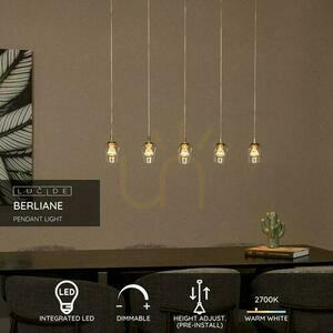 Závesné svietidlo Lucide BERLIANE zlaté LED 5-ramenné 00430/20/60 small 2