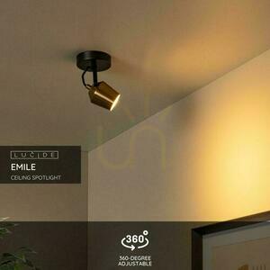 Plafón Lucide EMILE zlatý čierny LED GU10 8 W 51901/01/02 small 2