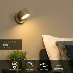 Nástenné svietidlo Lucide GIAN taupe kov LED 9W 200lm dotykový stmievač 17 cm 44217/08/41 small 2