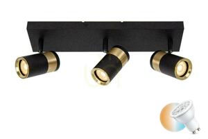 Plafón Lucide GORIK čierny/zlatý 3x GU10 LED 40W 53909/03/30 small 0