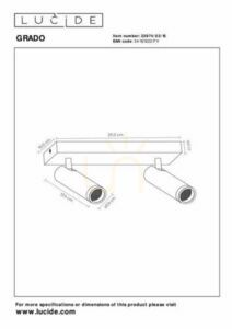Plafón Lucide GRADO 2x MR11 LED šedý hliník 22974/02/15 small 4