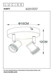 Stropné svietidlo Lucide KIANTI čierne 2x GU10 kov 15 cm 53901/12/30 small 6
