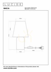 Stolová lampa Lucide MACIA zelená keramika ľan E14 06527/01/33 small 5