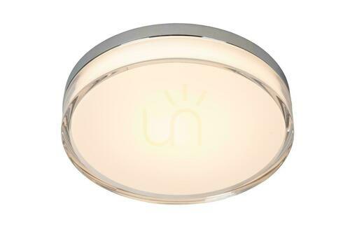 Skontrolujte LED stropné svietidlo Lucide PLANO Ø 28 cm opálové s chrómovým akcentom IP44 16 W CCT 1200 lm 78151/18/61