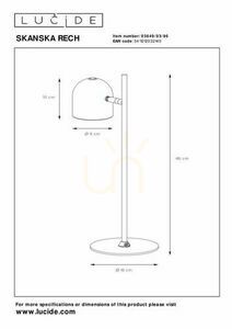 Stolová lampa Lucide SKANSKA LED 3W stmievateľná hnedá čierna IP44 03649/03/96 small 7