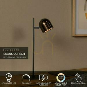 Stolová lampa Lucide SKANSKA LED 3W stmievateľná hnedá čierna IP44 03649/03/96 small 2