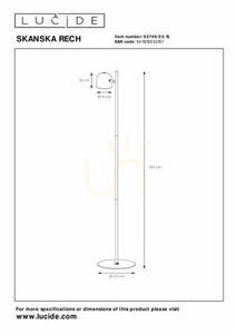 Podlahová lampa Lucide SKANSKA LED 3W šedá IP44 137 cm 03749/03/15 small 6